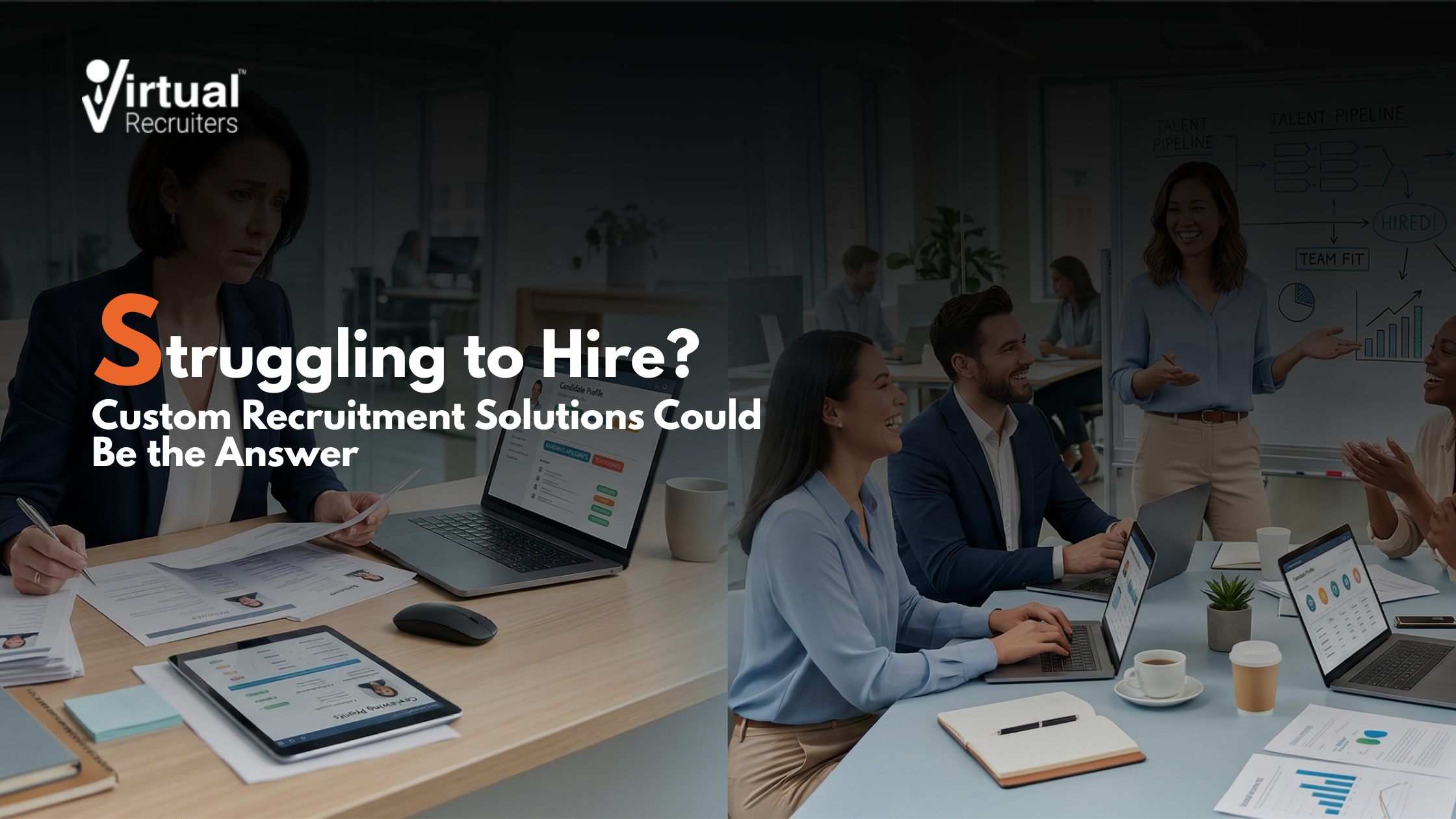 Business leader struggling with hiring and exploring custom recruitment solutions to build a strong team Struggling to hire the right talent? Discover how Custom recruitment solutions and Customised hiring solutions for startups help businesses build strong teams faster.